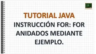 Tutorial Java - Instrucción for: for anidados mediante ejemplo.