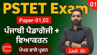 PSTET/CTET Exam Preparation 2026 | PSTET/CTET Punjabi Pedagogy + Grammar I Ladi Sir | Study Fighters