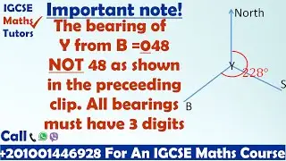 IGCSE Maths Tutors: Bearings: Correcting An Error