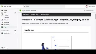 Shopify Wishlist