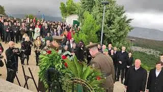 Predsjednik RH Zoran Milanović polaže vijenac na Srđu