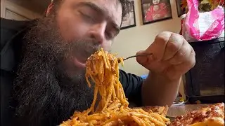 Spaghetti Dinner Mukbang 🍝 | Big Portions, Bigger Bites with Fluffy