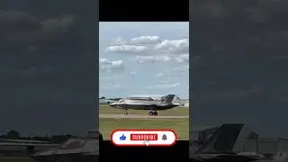 F35 Fighter Jet Contrails on High Performance Banking Flyby at Sun 'n Fun 2023 #snf23 #shorts