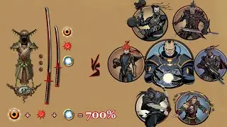 Shadow Fight 2 || Лучший геймплей Daisho vs TITAN Bodyguards для iOS/Android