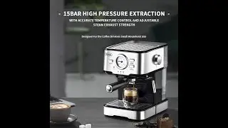 Gevi Espresso Machine 15 Bar Pump Pressure, Cappuccino Coffee Maker with Milk Foaming Steam Wand