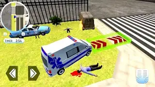 Roof Jumping Emergency Ambulance Simulator - Rescue Stunt Driving - Android Gameplay #14