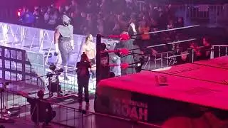 Omos making his Pro Wrestling NOAH debut at the Nippon Budokon 2025 with Jack Morris and Yoshi Tatsu