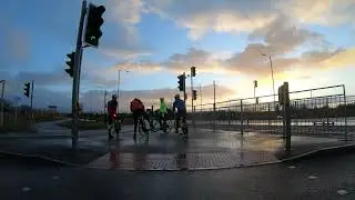 Manchester Airport Bypass Cycle Path 4k cycling