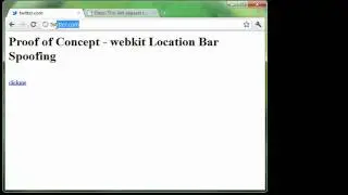 Google chrome Webkit URL Bar Spoof