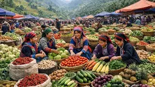 Traditional Market Day of Ethnic Minorities in Vietnam