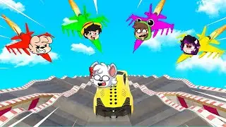 TODOS CONTRA MI 😱🛩️ MEGA RAMPA 99.99 IMPOSIBLE en GTA 5 - Alexy