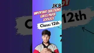 12th Zoology Guess paper important questions jkbose #jkbose #class12th #biology #zoology #kashmir