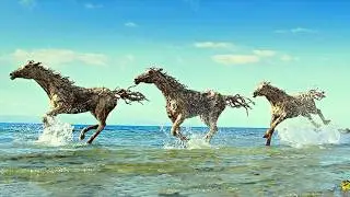 Driftwood Horse Sculptures by James Doran