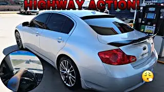 Отправляйтесь в путешествие на G35! *ВИД С ШОССЕ*