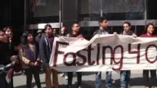 Around a dozen students and defenders of the New York State Dream Act vowed to go on hunger strike u