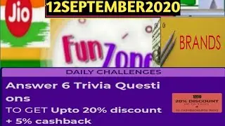 My Jio Funzone Trivia Quiz Answers Today/12September2020