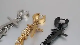 Cross Hoop Earrings