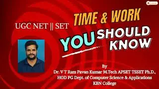 UGC NET || SET Time & Work Problems TEL || ENG