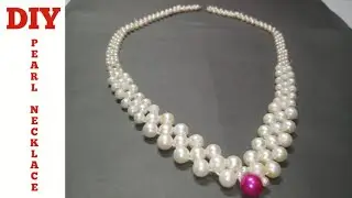 How to make pearl necklace//designer necklace//Meghla Craft And Creation 