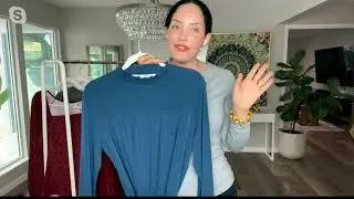 Girl With Curves Knit Smocked Neck Tunic on QVC