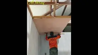Cara pasang triplek plafon sendiri #shorts
