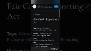 WHAT ARE THE LAWS THAT GOVERN CREDIT REPAIR? #financialliteracy #creditispower #creditlaws #credit