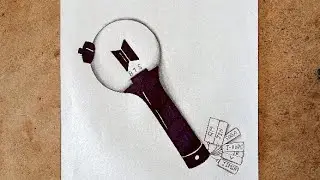 BTS drawings💜|How to draw BTS army bomb drawing easy| BTS army drawing 😍|pencil drawing