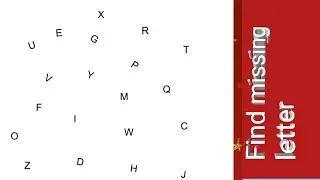 Find the missing letter | alphabets puzzle | alphabets game | Netwaa games