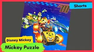 #shorts | Disney Mickey Mouse Puzzle | Mickey in the Race Car Puzzle | 4 yr Old does Jigsaw Puzzle