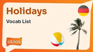 Holidays | German Vocabulary List