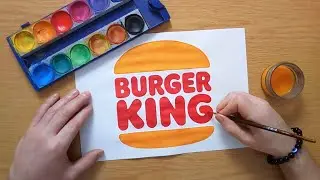 How to draw the BURGER KING logo