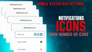 How to show or hide Mobile Notification Icons or Numbers on Status Bar #QAU Tech #notifications
