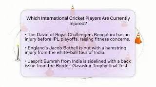 Which International Cricket Players Are Currently Injured? - Go-To Cricket Guide