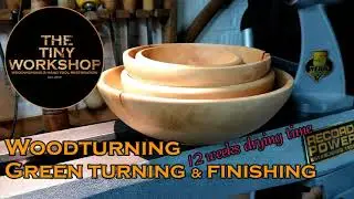 Woodturning - Beech bowls twice turned.