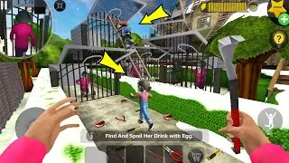 Scary Teacher 3D - троллинг мисс Т, множество лестниц и ловушек (мод-меню), часть 5394 #scaryteac...