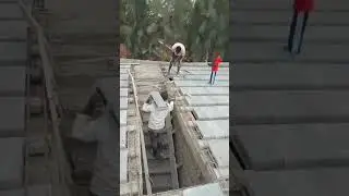 Upper floor slab on a residential house.
