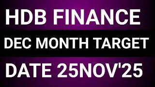 HDB FINANCIAL SERVICES STOCK LATEST NEWS 25NOV'25/HDB FINANCE SHARE LATEST NEWS WITH TARGET 