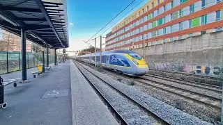 🇨🇵 Trains at Garges Sarcelles | RER-D Arriv&eacute;e Eurostar, Thalys et TER of Euro Express
