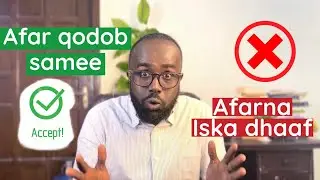 Hadaad talo i waydiin lahayd! || afar samee ,afar kalena iska dhaaf