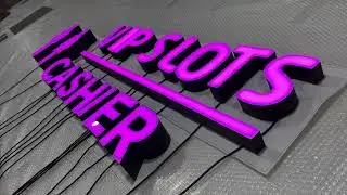 Watch VPSLOTS Cashier Lights Transform🌈#ChannelLetters#IlluminatedSigns#LEDSigns#LightUpYourBusiness