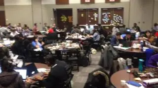 Saturday night in the main room at DementiaHack 2017