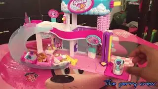 Shopkins Cutie Cars | Cutie Car Wash | Barbie Pool Party