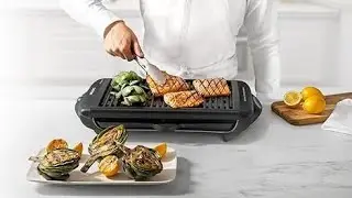 Chefman Electric Smokeless Indoor Grill w/Non-Stick Cooking Surface & Adjustable Temperature