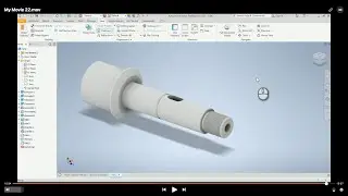 Autodesk Inventor 2021Tutorial, Part Modeling, Bobine Shaft.
