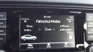 Skoda Octavia III 5E - Fahrschulmodus / digitale Geschwindigkeitsanzeige aktivieren im CAR Menu