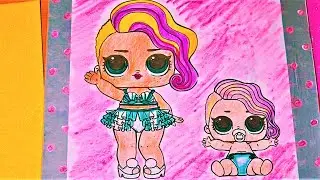 L.O.L Surprise! coloring pages. Pearl Surprise and Lil Treasure.