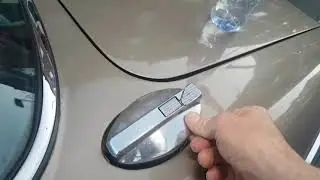 Clearing fuel filler drain holes.