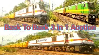 3 in 1 Back To Back WAP7 - WAG9 Compilation Acction | Indian Railways