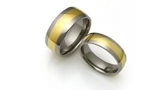 Wide Inlay Titanium Rings from TitaniumStyle.com
