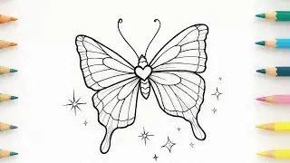 How to draw Butterfly 🦋 || Easy drawing idea for beginners and kids || step by step || @Animagic-13 